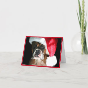 Weihnachtsboxer Hund Notecard Feiertagskarte
