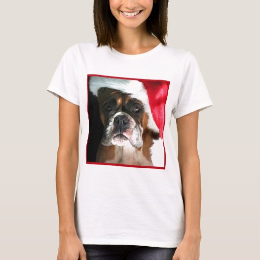 Weihnachtsboxer-Hund T-Shirt (Vorderseite)