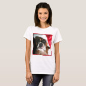 Weihnachtsboxer-Hund T-Shirt (Vorne ganz)