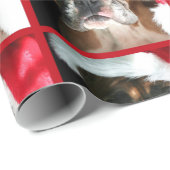 Weihnachtsboxer-HundePackpapier Geschenkpapier (Rolleneckpunkt)