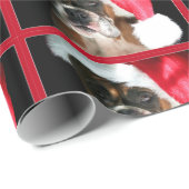 Weihnachtsboxer-HundePackpapier Geschenkpapier (Rolleneckpunkt)