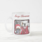Weihnachtsboxer mattierte Tasse (Links)