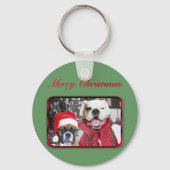 Weihnachtsboxer Schlüsselanhänger (Vorderseite)