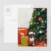 Weihnachtsboxer Welpe Feiertagspostkarte (Vorne/Hinten)