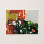 Weihnachtsboxer Welpe Puzzle (Horizontal)