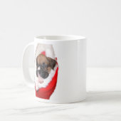 Weihnachtsboxer-Welpen-Tasse Kaffeetasse (Vorderseite Links)