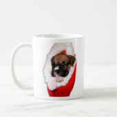 Weihnachtsboxer-Welpen-Tasse Kaffeetasse (Links)