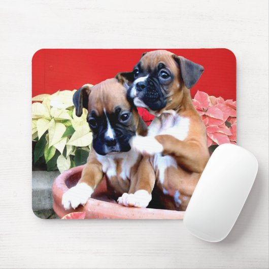 Weihnachtsboxer Welpenmousepad Mousepad (Mit Mouse)