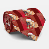 Weihnachtsboxerhund Krawatte (Gerollt)