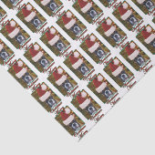 Weihnachtsboxerhund Seidenpapier (Ausschnitt)