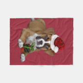 WeihnachtsboxerhundeFleecedecke Fleecedecke (Vorderseite (Horizontal))