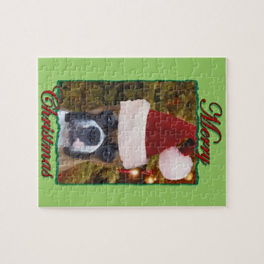 Weihnachtsboxhund Puzzle (Horizontal)