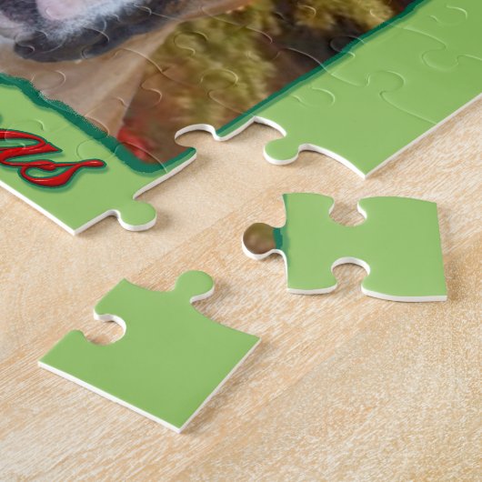 Weihnachtsboxhund Puzzle (Seite)