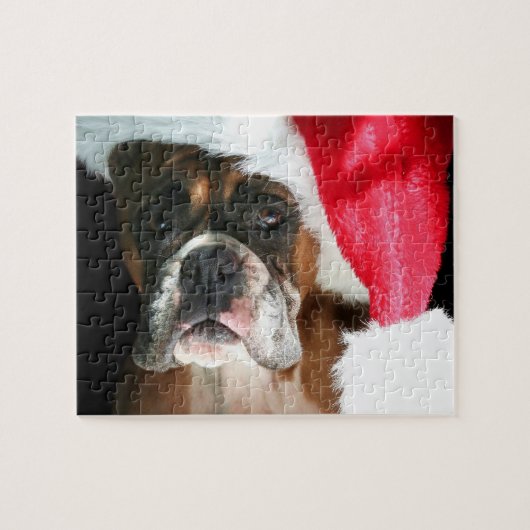 Weihnachtsboxhund Puzzle (Horizontal)