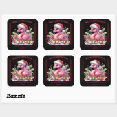 Weihnachtsbramingo mit personalisierter Touch Quadratischer Aufkleber (Blatt)