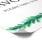 Weihnachtsbranch bevorzugt Kinderdusche Poster (Ecke)