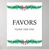 Weihnachtsbranch bevorzugt Kinderdusche Poster (Vorne)