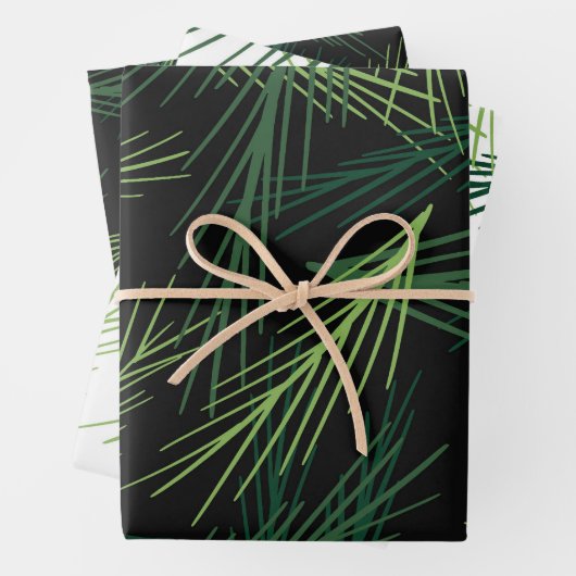 Weihnachtsbranchen Muster Geschenkpapier Set (Beispiel)