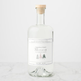 Weihnachtsbrand-Diebe Alkoholflaschenetikett