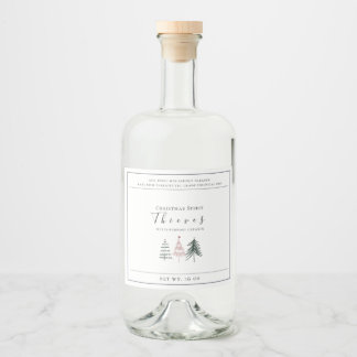 Weihnachtsbrand-Diebe Alkoholflaschenetikett