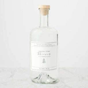 Weihnachtsbrand-Diebe Alkoholflaschenetikett