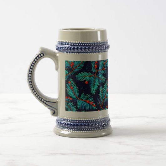 Weihnachtsbrand-Muster-82397 Bierglas (Links)