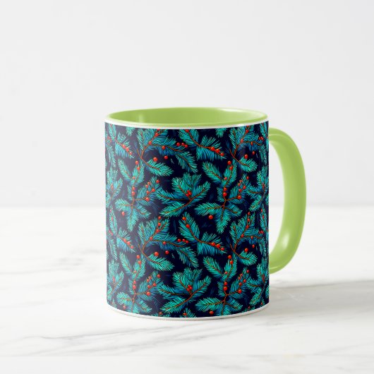 Weihnachtsbrand-Muster-82397 Tasse (VorderseiteRechts)