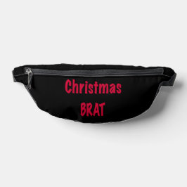 Weihnachtsbrat rot auf schwarz bauchtasche
