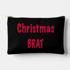 Weihnachtsbrat rot auf schwarz zubehörtasche