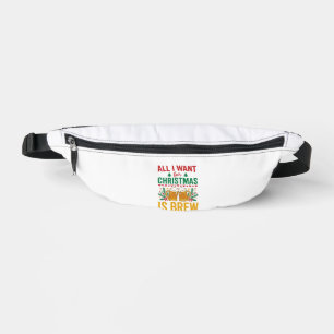 Weihnachtsbrau-Getränkedesign für Feiertage Bauchtasche