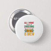 Weihnachtsbrau-Getränkedesign für Feiertage Button (Vorne & Hinten)