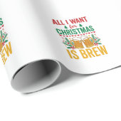 Weihnachtsbrau-Getränkedesign für Feiertage Geschenkpapier (Rolleneckpunkt)