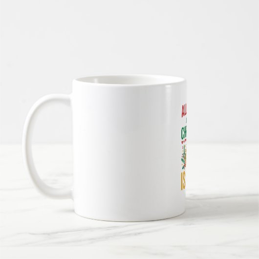 Weihnachtsbrau-Getränkedesign für Feiertage Kaffeetasse (Links)