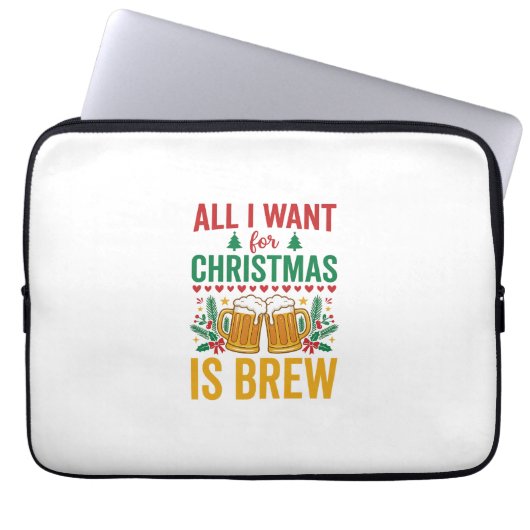 Weihnachtsbrau-Getränkedesign für Feiertage Laptopschutzhülle (Vorderseite)