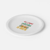 Weihnachtsbrau-Getränkedesign für Feiertage Pappteller (Schrägansicht)
