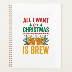 Weihnachtsbrau-Getränkedesign für Feiertage Planer