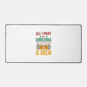 Weihnachtsbrau-Getränkedesign für Feiertage Schreibtischunterlage