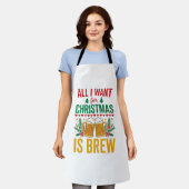 Weihnachtsbrau-Weihnachtsgetränkedesign Schürze (Getragen)
