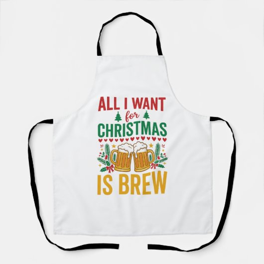 Weihnachtsbrau-Weihnachtsgetränkedesign Schürze (Vorderseite)