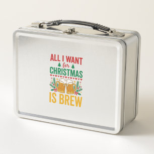 Weihnachtsbrau-Weihnachtstrank-Design Metall Brotdose