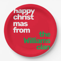 Weihnachtsbraun minimale moderne Party rot grün