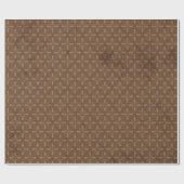 Weihnachtsbraun Print XMAS Fabric Wrapping Paper Geschenkpapier (Flach)