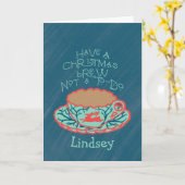 Weihnachtsbraun Relaxter Urlaub geflochten Karte (Gelbe Blume)