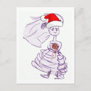 Weihnachtsbräune Feiertagspostkarte