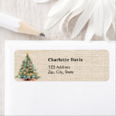 Weihnachtsbräune rustikale Rücksendeadresse (Insitu)