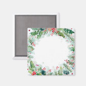 Weihnachtsbräune und Berries Magnet (Vorderseite/Rückseite)