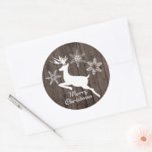 Weihnachtsbräune Weihnachtsaufkleber Runder Aufkleber (Umschlag)