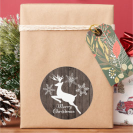 Weihnachtsbräune Weihnachtsaufkleber Runder Aufkleber