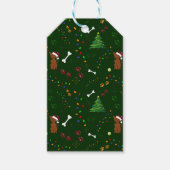 Weihnachtsbräune Weihnachtsmannmütze Geschenkanhänger (Vorderseite)