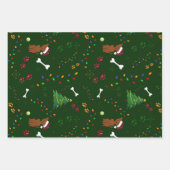 Weihnachtsbräune Weihnachtsmannmütze Geschenkpapier Set (Vorderseite)